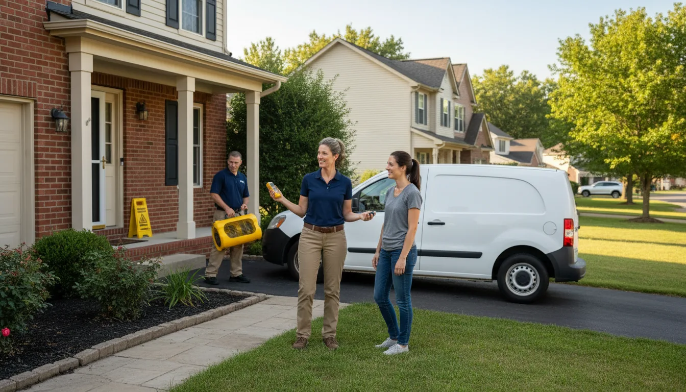 Residential water damage restoration in Lima, IL
